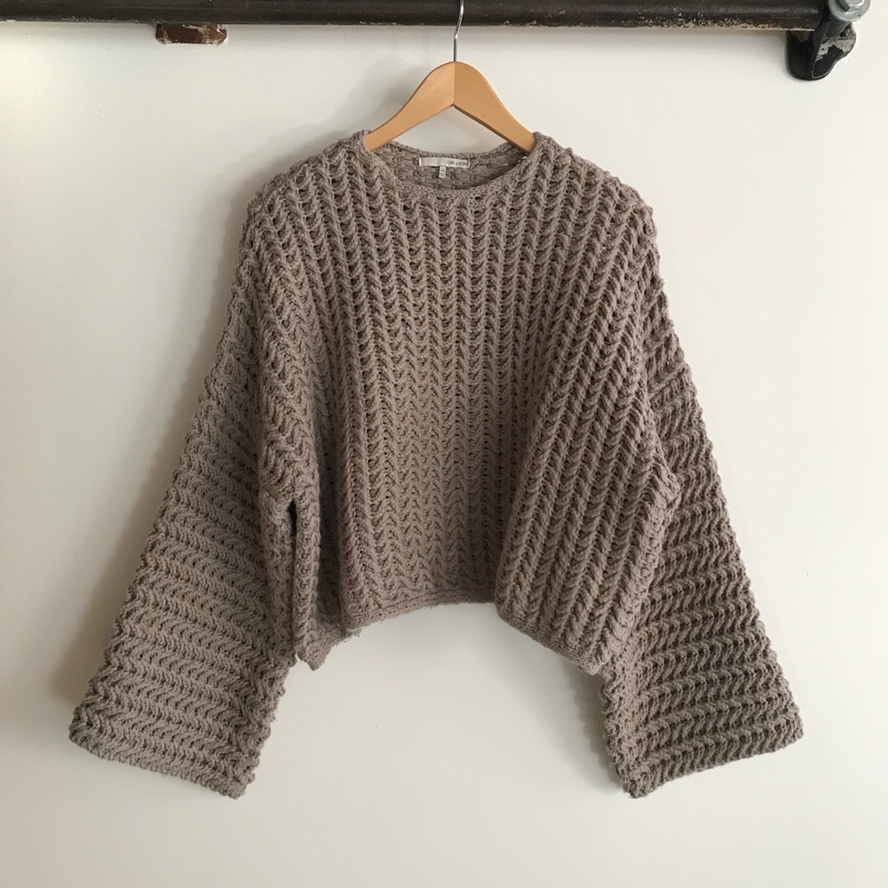 OAK + FORT Taupe Knit Sweater